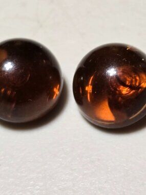 Vintage Honey Resin Drop Clip-on Earrings